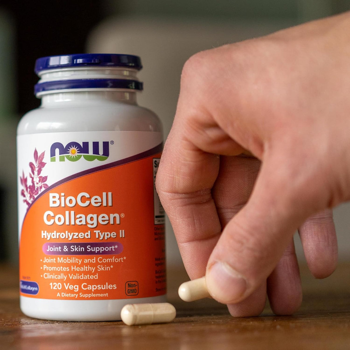 NOW Foods, BioCell Collagen, Hydrolyzed Type II, 120 Veg CapsulescExpiry 11 - 2028