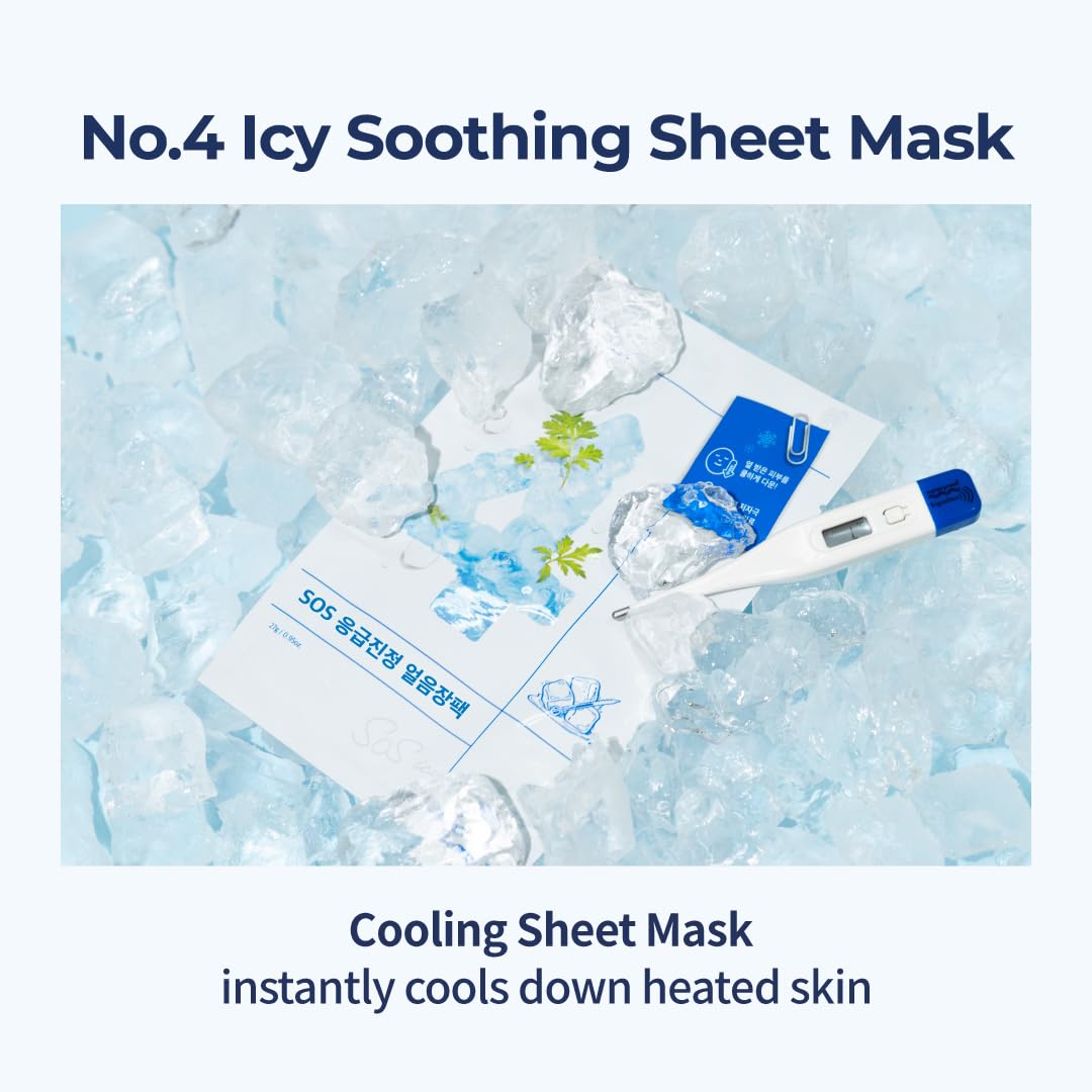 Numbuzin 5ea No.4 Icy Soothing Sheet Mask 1 piece Expiry 10 - 2028
