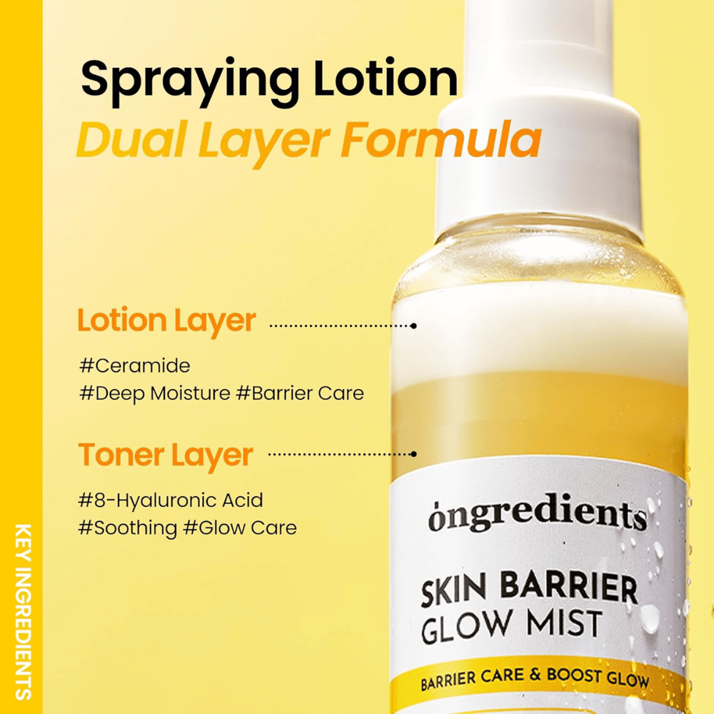 ONGREDIENTS Skin Barrier Glow Mist 100ml Expiry 11 - 2028