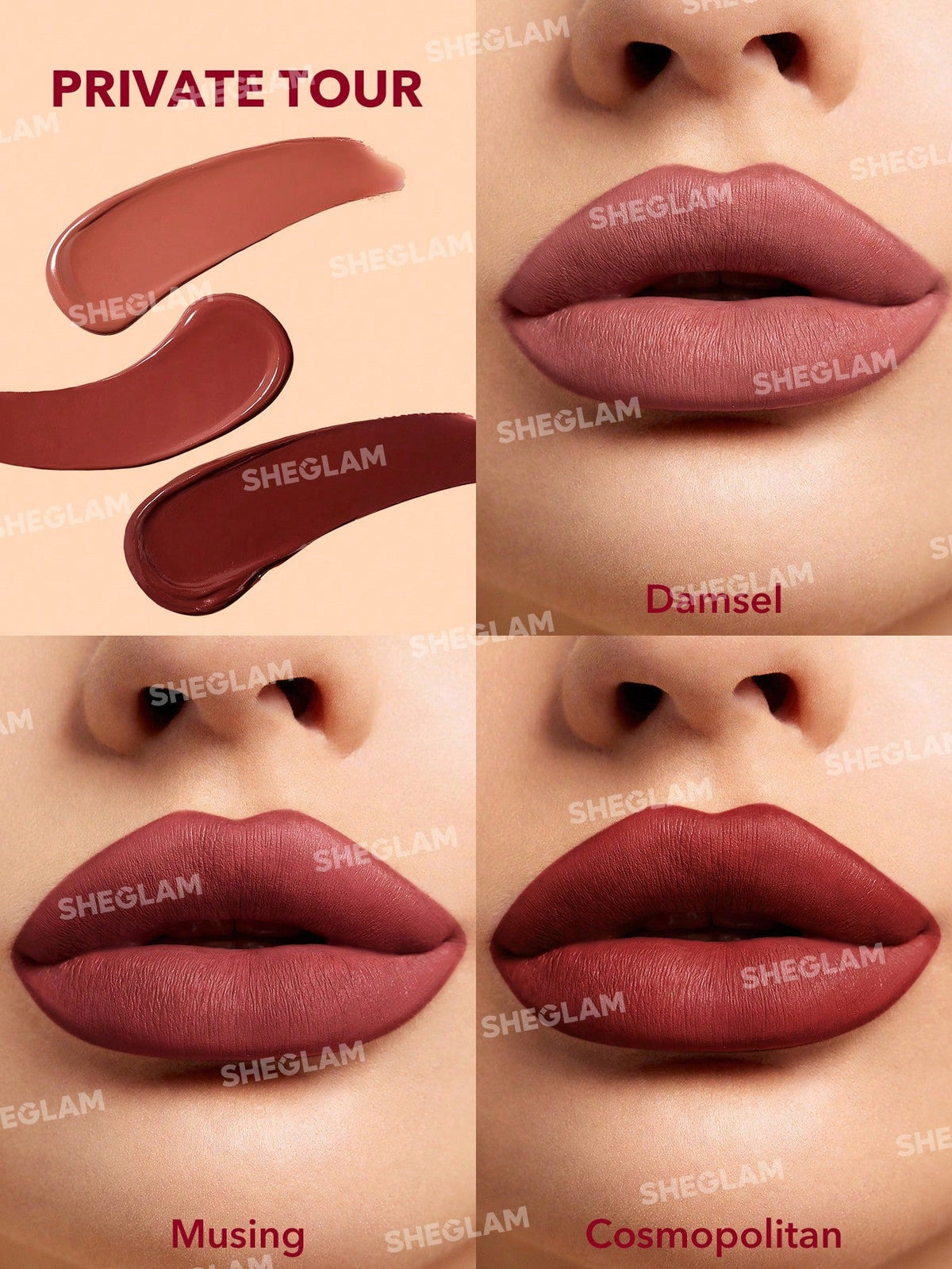 SHEGLAM Matte Allure Mini Liquid Lipstick Set