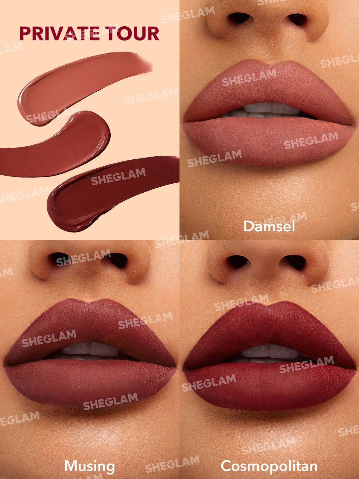 SHEGLAM Matte Allure Mini Liquid Lipstick Set
