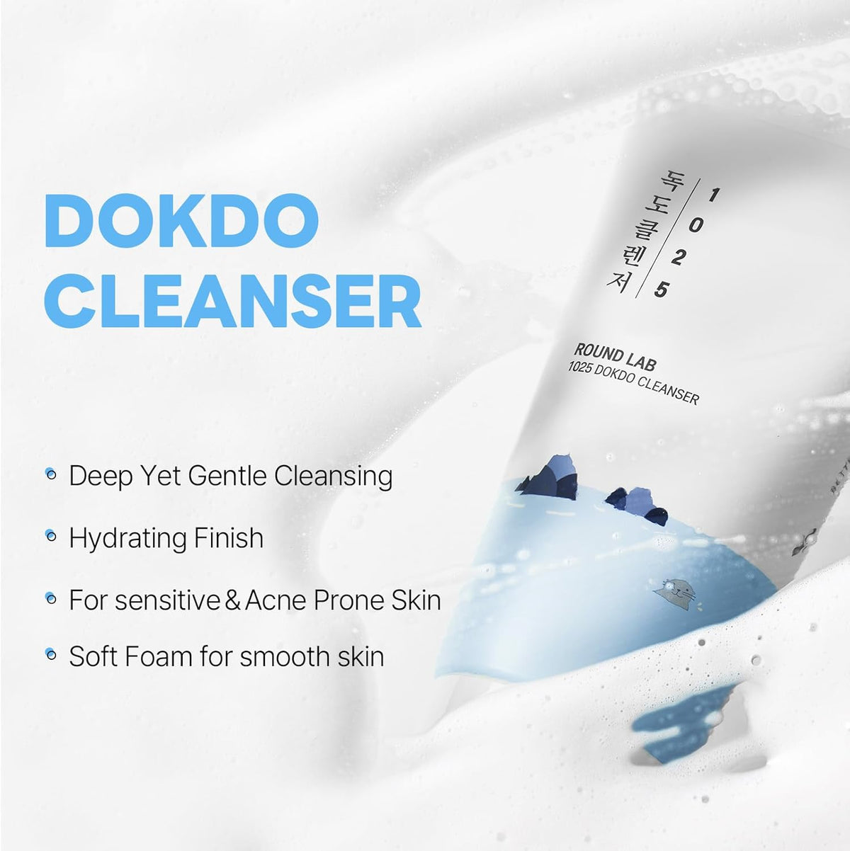 Round Lab 1025 DOKDO Foam Facial Cleanser 150ml Expiry 03 - 2029