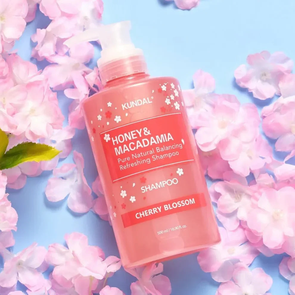 KUNDAL Honey & Macadamia Natural Cherry Blossom Edition 500ml Expiry 04 - 2028