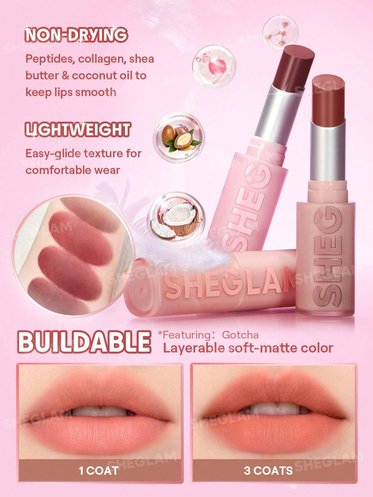 SHEGLAM Lip Veil Cushion Lightweight Lipstick