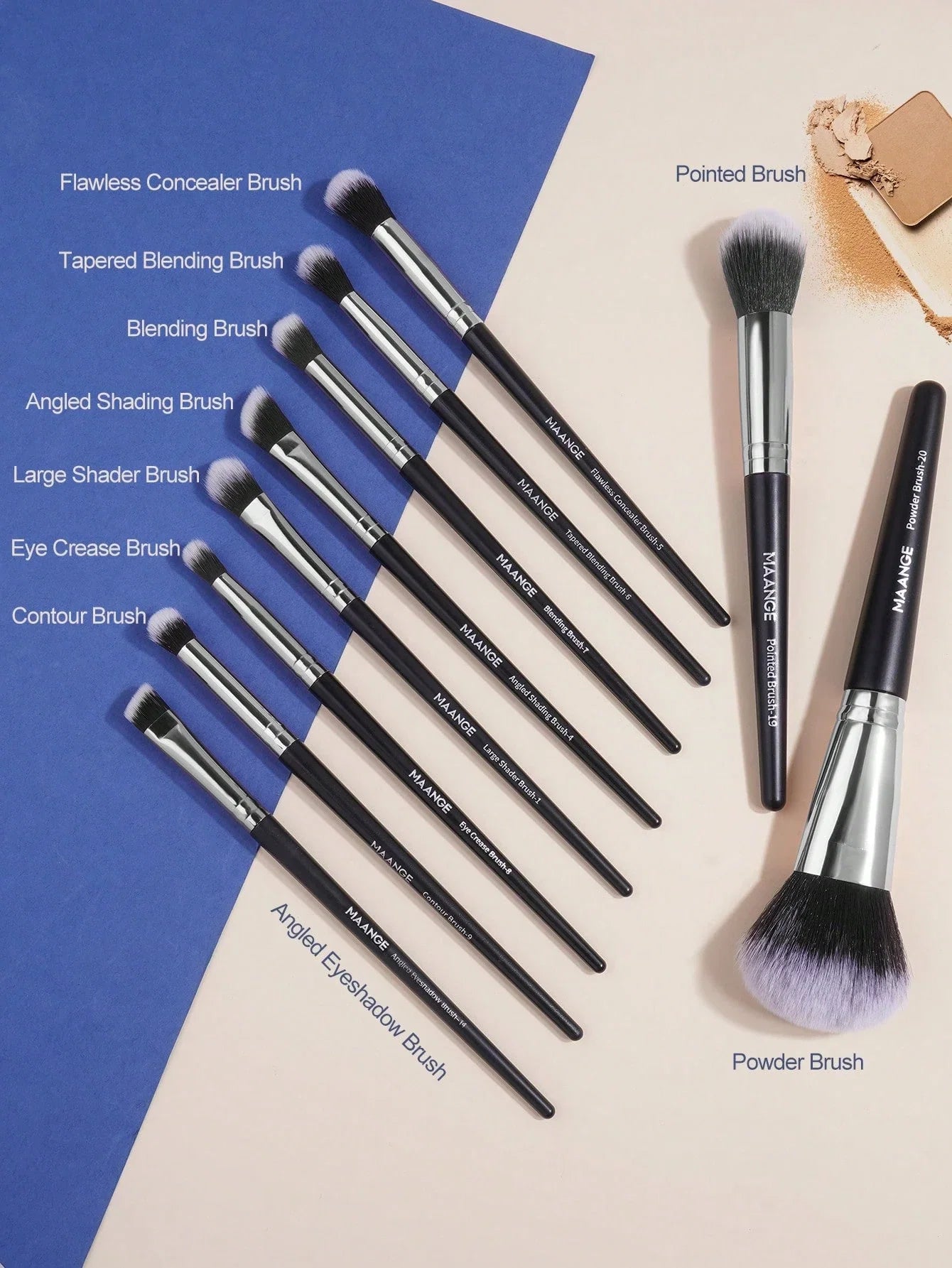 Shein MAANGE 20 pcs Professional Makeup Brush Set