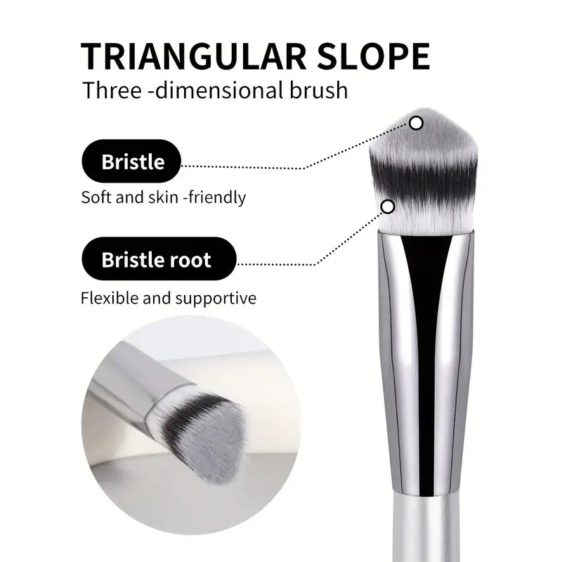 MAANGE 4pcs Silvery Makeup Brush Set