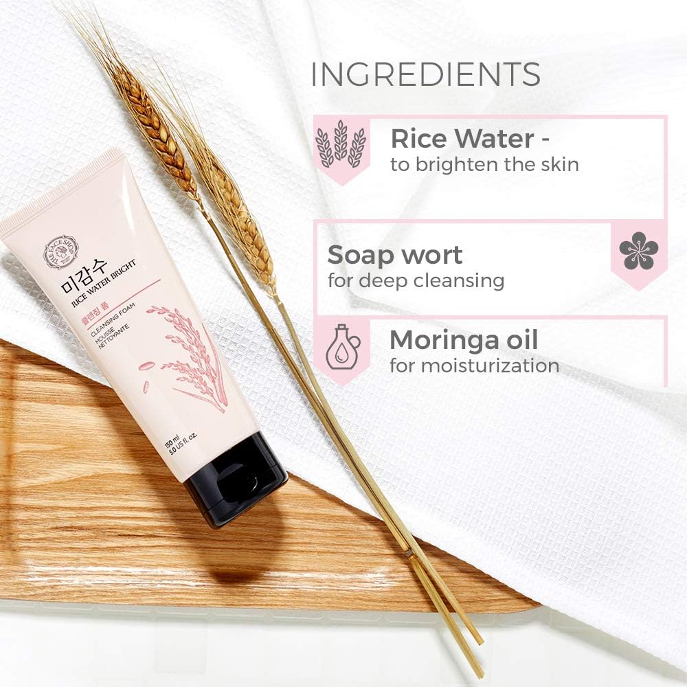The Face Shop Rice Water Bright Cleansing Foam - 150ml Expiry 03 - 2029