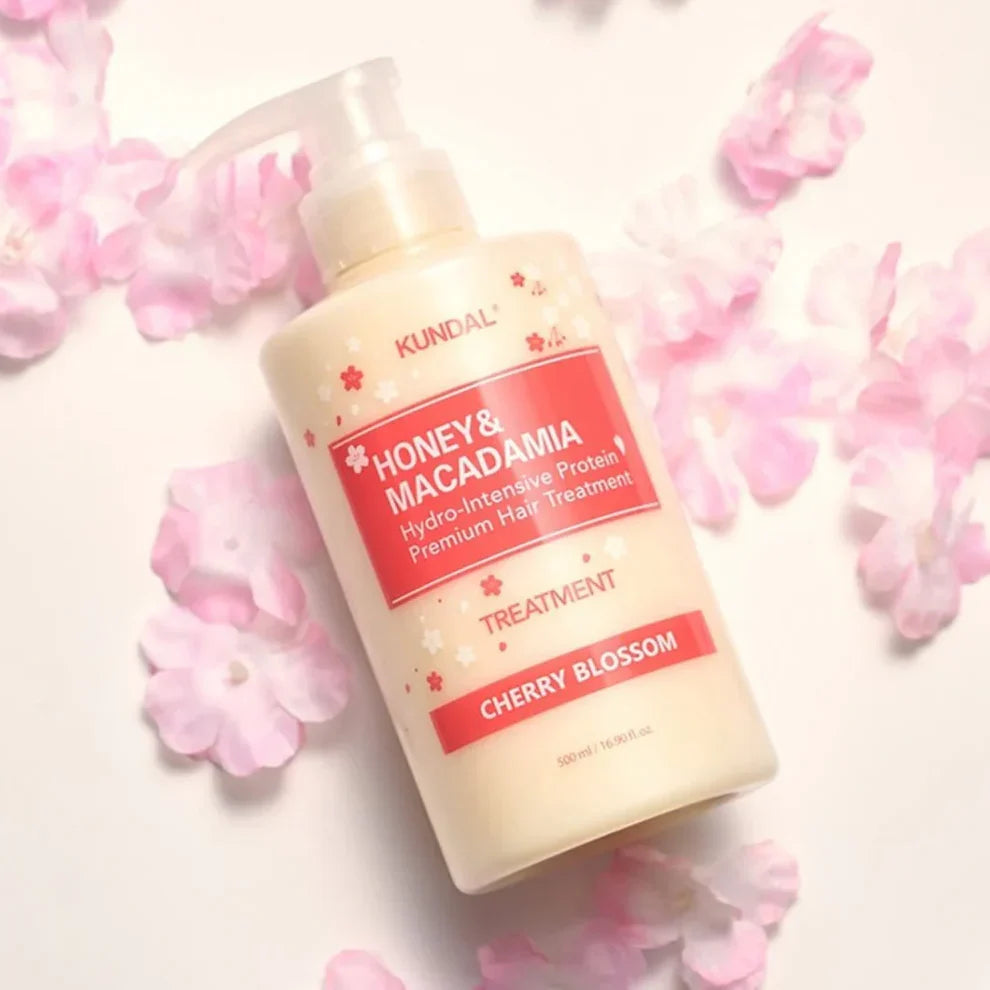 KUNDAL Honey & Macadamia Natural Cherry Blossom Edition 500ml Expiry 04 - 2028