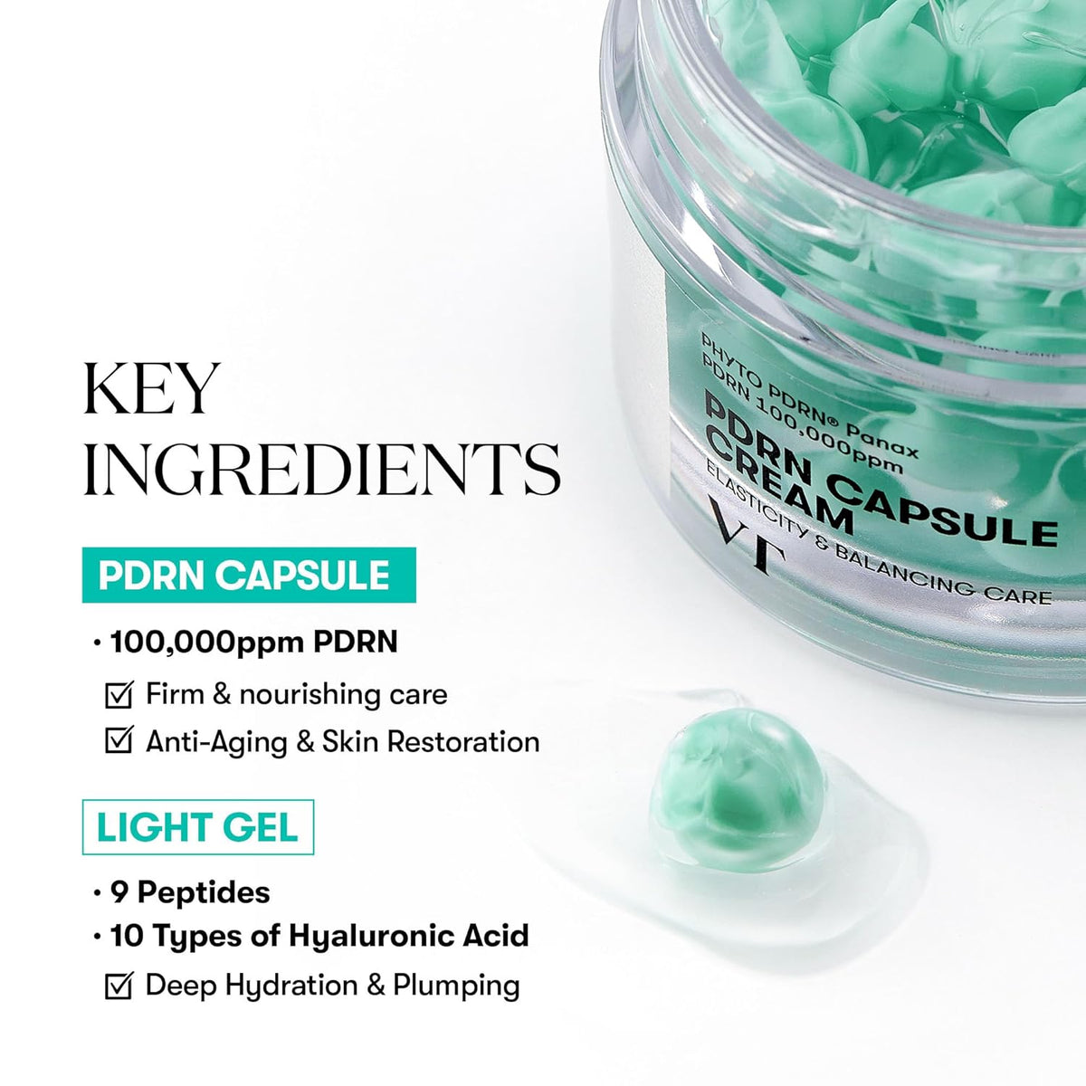 VT Cosmetics PDRN Capsule Cream 100 - 50ml Expiry 02 - 2029