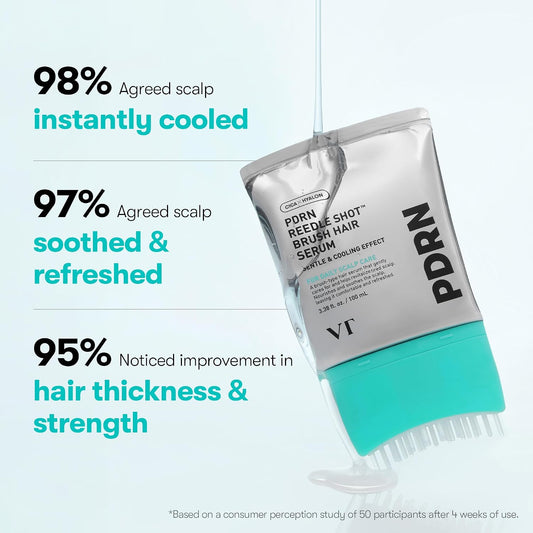 VT Cosmetics PDRN Reedle Shot Brush Hair Serum 100ml Expiry 03 - 2029