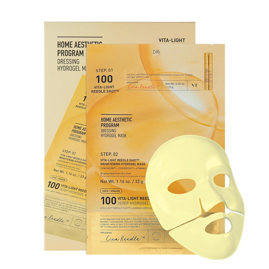 VT Cosmetics Vita-Light Reedle Shot 100 2-Step Hydrogel Mask 33g Expiry 12 - 2028