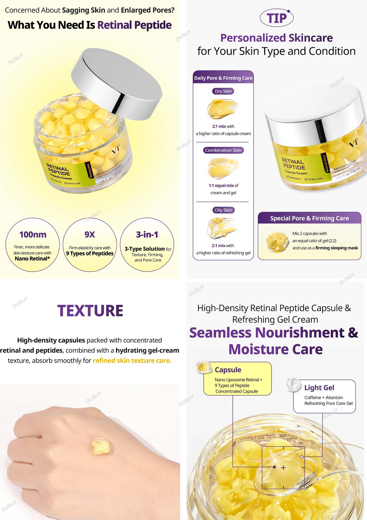VT Retinal Peptide Capsule Cream 50ML Expiry 01 - 2029